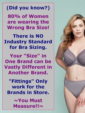 See Quality Glamorise Bras Here. Please MEASURE for your "Glamorise Size"